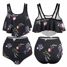 Charger l'image dans la galerie, Maillot de bain push-up personnalisé femme 2 pièces avec photo texte