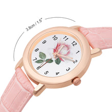 Charger l'image dans la galerie, Montre bracelet en cuir personnalisée avec photo texte pour femme