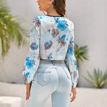 Charger l'image dans la galerie, Manche longue Knotted chemise NZ131 femme personnalisé avec photo logo et texte