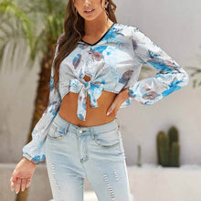 Charger l'image dans la galerie, Manche longue Knotted chemise NZ131 femme personnalisé avec photo logo et texte