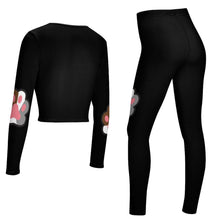 Charger l'image dans la galerie, Ensemble tenue sport fitness sweat-shirt à col en V personnalisé avec photo et texte (impression d'image unique)