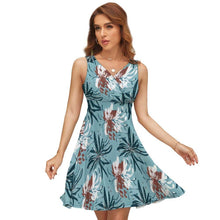 Charger l'image dans la galerie, Robe cocktail courte chic à col en V pour femme NZ022 personnalisée avec photo logo ou texte (impression d'image unique)