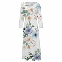 Charger l'image dans la galerie, Maxi robe à manches longues / robe de cocktail avec imprimé all-over A120 personnalisés avec photo logo ou texte