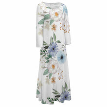 Charger l'image dans la galerie, Maxi robe à manches longues / robe de cocktail avec imprimé all-over A120 personnalisés avec photo logo ou texte