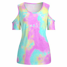 Charger l'image dans la galerie, Tee shirt à manches courtes et épaules dénudées femme grande taille ACT personnalisé avec photo motif logo texte (impression d'image unique)