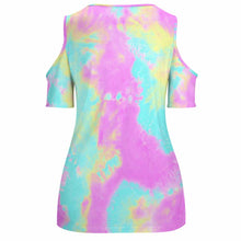 Charger l'image dans la galerie, Tee shirt à manches courtes et épaules dénudées femme grande taille ACT personnalisé avec photo motif logo texte (impression d'image unique)