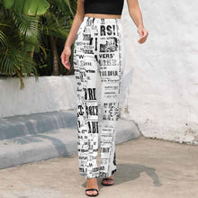 Charger l'image dans la galerie, Pantalon fluide été évasé femme LP personnalisé avec photo motif logo texte (impression d'image unique)