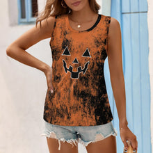 Charger l'image dans la galerie, Gilet tank top col rond ample femme YB personnalisé avec photo logo texte motif (impression d’image unique)