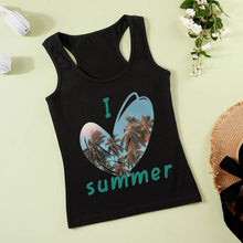 Charger l'image dans la galerie, Gilet sans manches femme coton en forme de I A-011 Personnalisé avec photo et image