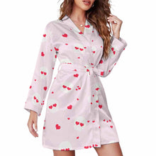 Charger l'image dans la galerie, Pyjama robe de chambre chemise de nuit à manches longues avec ceinture personnalisé (impression image unique)