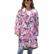 Charger l'image dans la galerie, Impression d'image unique trench-coat polaire long origianl grande taille femme dodu A677 personnalisé avec photo logo motif texte