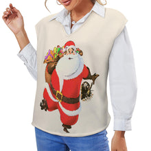 Charger l'image dans la galerie, Impression des multi-images Gilet pull en maille à épaules tombantes Femme MY06 personnalisé avec photo logo texte motif