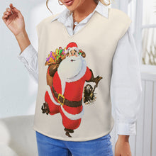 Charger l'image dans la galerie, Impression des multi-images Gilet pull en maille à épaules tombantes Femme MY06 personnalisé avec photo logo texte motif