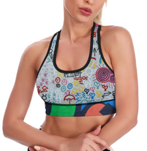 Charger l'image dans la galerie, Nouveau 2023 soutien-gorge de sport haut yoga pour femmes A6K personnalisé avec photos motif de texte (conception multi-images)