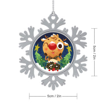 Charger l'image dans la galerie, Décoration de Noël en forme de petit flocon de neige JJ0525008 impression personnalisée avec motif texte photo logo
