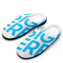 Charger l'image dans la galerie, Pantoufles / chaussons en coton pour homme personnalisé avec photo texte (impression complète une image)