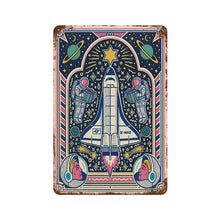 Charger l'image dans la galerie, Peinture personnalisée en feuille de fer avec rouille (Version verticale)