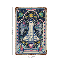 Charger l'image dans la galerie, Peinture personnalisée en feuille de fer avec rouille (Version verticale)