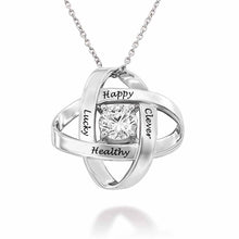 Charger l'image dans la galerie, Pendentif "Eternity" Collier X0028 avec zircons cubiques en argent sterling 925 gravure personnalisé avec prénom