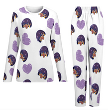 Charger l'image dans la galerie, Ensembles pyjama peignoir chemise de nuit femme BTZ personnalisé avec photo prénom (conception multi-images)