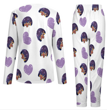 Charger l'image dans la galerie, Ensembles pyjama peignoir chemise de nuit femme BTZ personnalisé avec photo prénom (conception multi-images)