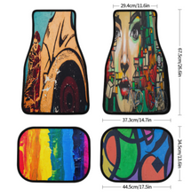 Charger l'image dans la galerie, Ensemble 4 pièces tapis de voiture / tapis auto 3d personnalisé avec photo logo (conception multi-images)