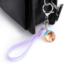 Charger l'image dans la galerie, Porte-clés personnalisé avec photo prénom texte (conception recto-verso) pour femme homme