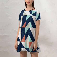 Charger l'image dans la galerie, Robe d'été à manches courtes Ample Chic Femme NZ011 impression personnalisée avec photo logo motif texte