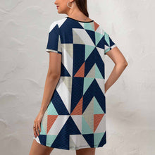 Charger l'image dans la galerie, Robe d'été à manches courtes Ample Chic Femme NZ011 impression personnalisée avec photo logo motif texte
