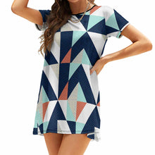 Charger l'image dans la galerie, Robe d'été à manches courtes Ample Chic Femme NZ011 impression personnalisée avec photo logo motif texte