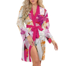 Charger l'image dans la galerie, Pyjama robe de chambre à manches longues avec ceinture personnalisé avec photo texte (conception d'images multiples)