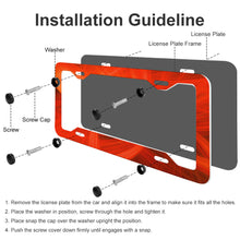 Charger l'image dans la galerie, Support de plaque d'immatriculation de voiture en aluminium QC1101014 Personnalisé quatre trous plats (une paire)