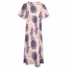 Charger l'image dans la galerie, Robe chemise longue décontractée à manches courtes et col en V avec poches pour femmes BYQ personnalisée avec photo prénom motif texte (impression d'image unique)