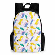 Charger l'image dans la galerie, Sac à dos avec poches sacoche pour ordinateur portable de sport sac d'école personnalisé avec photo texte prénom (conception une image)