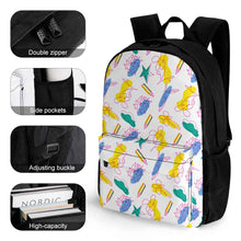 Charger l'image dans la galerie, Sac à dos avec poches sacoche pour ordinateur portable de sport sac d'école personnalisé avec photo texte prénom (conception une image)