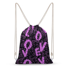 Charger l'image dans la galerie, Sac à dos en toile avec cordon de serrage (imprimer des images différentes des deux côtés) personnalisé avec photos texte motif