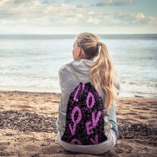 Charger l'image dans la galerie, Sac à dos en toile avec cordon de serrage (imprimer des images différentes des deux côtés) personnalisé avec photos texte motif