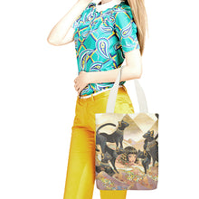 Charger l'image dans la galerie, Sac fourre-tout en toile personnalisé avec une poche interne et impression recto 32×38cm