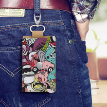 Charger l'image dans la galerie, étui clés en cuir personnalisé avec photo texte prénom pour femme homme