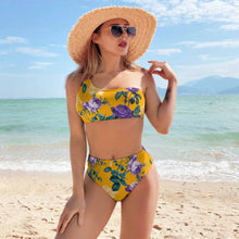 Charger l'image dans la galerie, Ensemble de bikini bustier / Haut de bikini à une épaule femme sexy BK2078 personnalisé avec photo logo motif texte