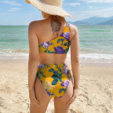 Charger l'image dans la galerie, Ensemble de bikini bustier / Haut de bikini à une épaule femme sexy BK2078 personnalisé avec photo logo motif texte