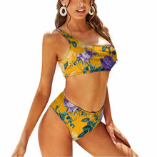 Charger l'image dans la galerie, Ensemble de bikini bustier / Haut de bikini à une épaule femme sexy BK2078 personnalisé avec photo logo motif texte
