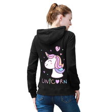 Charger l'image dans la galerie, Sweat à capuche personnalisé femme sans poche (impression sur le dos)
