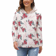 Charger l'image dans la galerie, Sweat à capuche zippé / hoodies en peluche pour femme personnalisé (image unique)