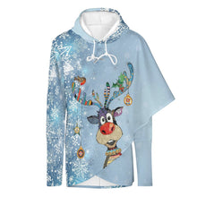Charger l'image dans la galerie, Sweat pull à capuche long Sweatshirt Ourlet Irrégulier femme personnalisé avec photo logo texte motif (impression d'image unique)