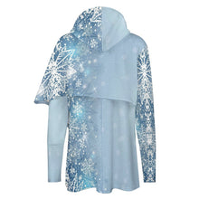 Charger l'image dans la galerie, Sweat pull à capuche long Sweatshirt Ourlet Irrégulier femme personnalisé avec photo logo texte motif (impression d'image unique)