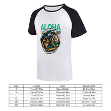 Charger l'image dans la galerie, T-shirt tee shirt Raglan à manches courtes en coton pour homme personnalisé avec photo texte