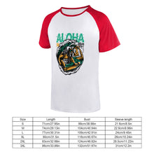 Charger l'image dans la galerie, T-shirt tee shirt Raglan à manches courtes en coton pour homme personnalisé avec photo texte