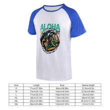 Charger l'image dans la galerie, T-shirt tee shirt Raglan à manches courtes en coton pour homme personnalisé avec photo texte