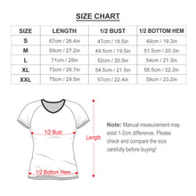 Charger l'image dans la galerie, T-shirt tee shirt à manches courtes à col en V pour femmes T01 personnalisé avec photo logo et texte (conception multi-images)